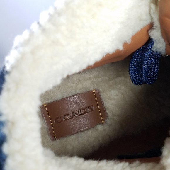 NEW Womens 9.5 COACH Boots - Navy Blue G1354 - Picture 9 of 11